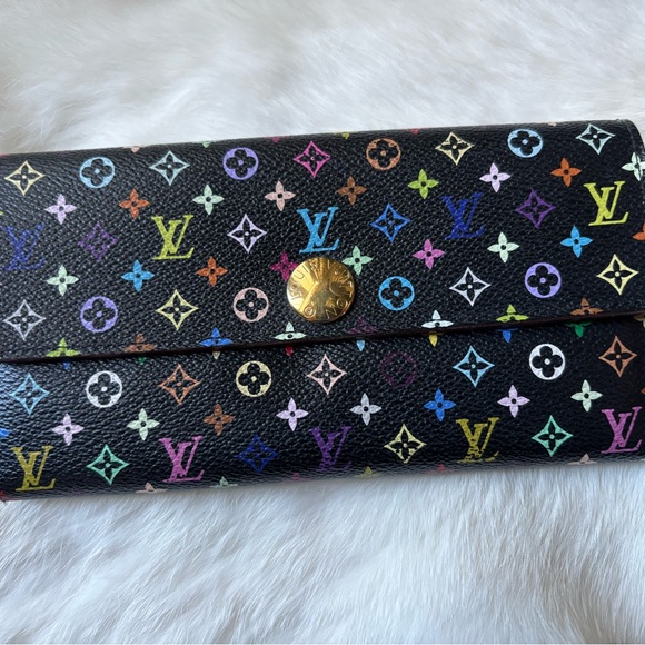 Louis Vuitton multicolor Sarah bifold long wallet pink interior - Picture 5 of 15